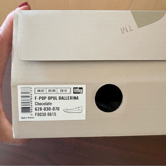 Fitflop F-Pop Opul BallerinaChocolate Women's Flats Sz.9 - Picture 6 of 6